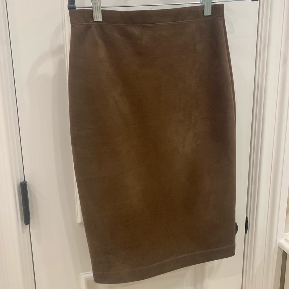 Brown suede bcbg skirt